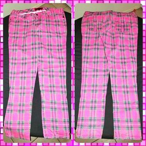 TORRID TRIPP NYC PINK PLAID STRETCH SKINNY JEAN 16